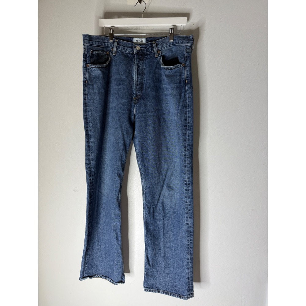 AGOLDE Fran Low Slung Straight Leg Jeans 31 Medium Wash Organic Cotton